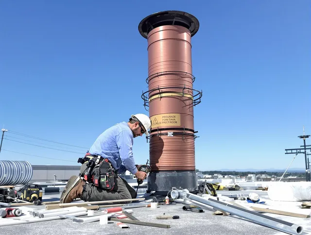 Installed chimney liner by The Hammocks Chimney Sweep in The Hammocks, FL