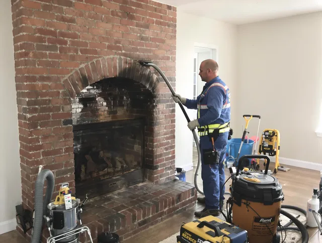 The Hammocks Chimney Sweep expert performing detailed chimney sweep in The Hammocks, FL