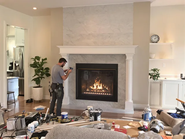 Newly installed fireplace by The Hammocks Chimney Sweep in The Hammocks, FL
